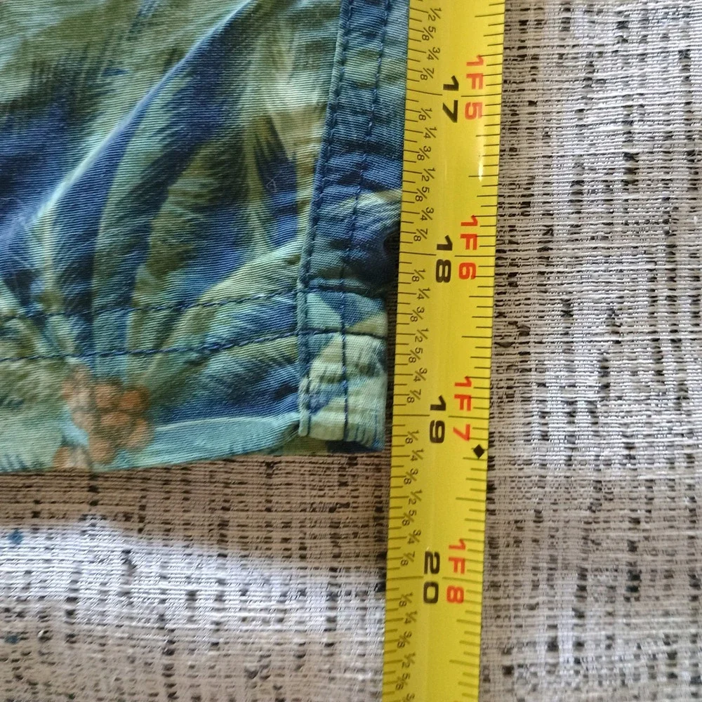 Tommy Bahama Naples Paradise Palm Swim Trunks Blue Green Mens XXL 2XL 7 Inch